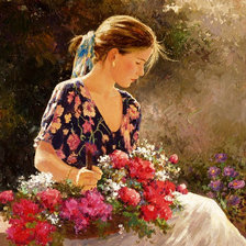 Схема вышивки «девушка»