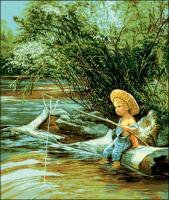 Схема вышивки «Маленький рыбак»