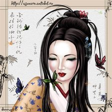 Схема вышивки «Гейша»