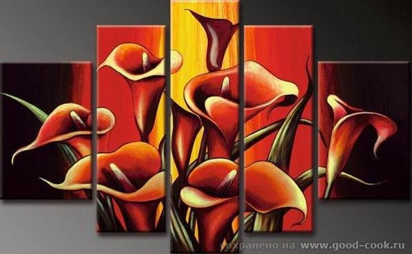 серия "триптих","цветы" - цветы, триптих - оригинал