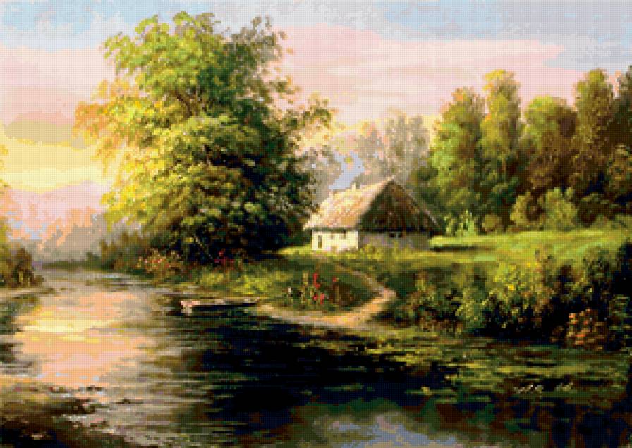 Домик - домик, пейзаж - предпросмотр