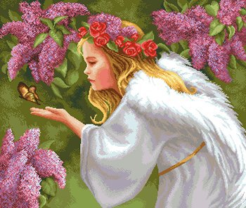 серия "ангелы" - ангел.цветы - оригинал