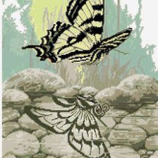 Схема вышивки «бабочка»