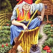 Схема вышивки «баба яга»