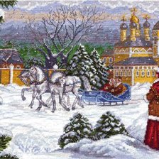 Схема вышивки «русская тройка»