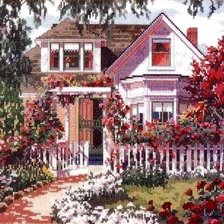 Схема вышивки «усадьба»