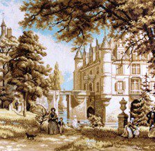 Схема вышивки «в парке замка шенонсо»