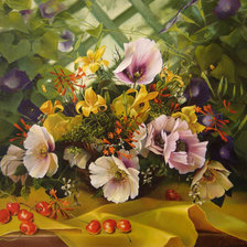 Схема вышивки «цветы»