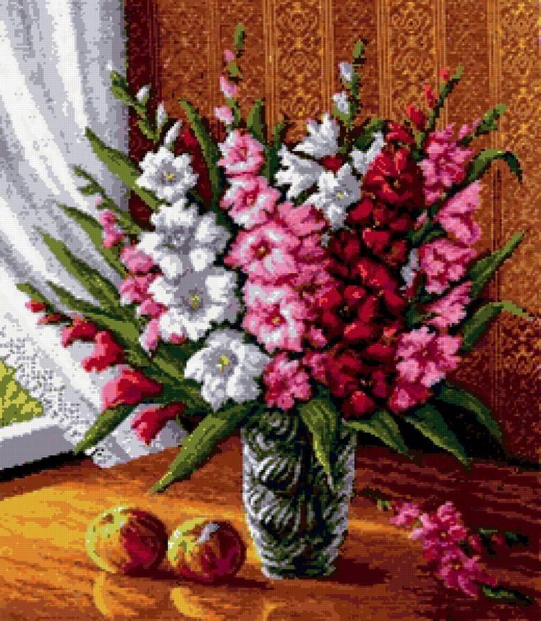 букет гладиолусов - букет, гладиолусы - предпросмотр