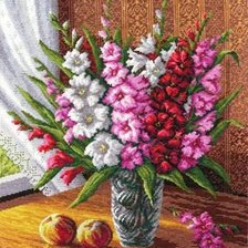 Схема вышивки «букет гладиолусов»