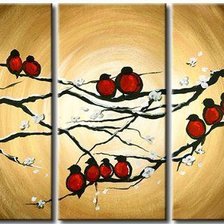 Схема вышивки «серия"триптих","птицы"»