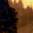 Предпросмотр схемы вышивки «Закат в тумане над рекой» (№291009)