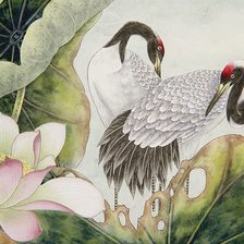 Схема вышивки «цапли»