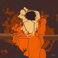 Схема вышивки «Незнакомка в баре»