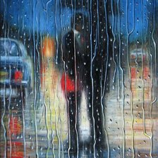 Схема вышивки «под дождем»