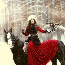 Схема вышивки «Всадница»