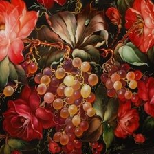 Схема вышивки «цветочное панно»