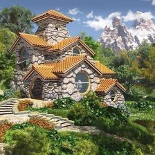 Схема вышивки «Дом»