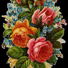 Схема вышивки «цветы»