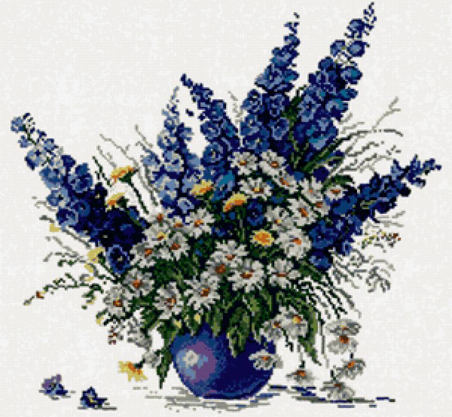 голубой букет - предпросмотр