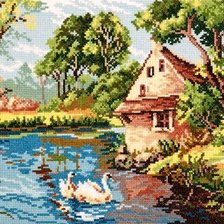 Схема вышивки «пруд»
