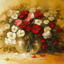 Схема вышивки «маки»