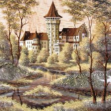 Схема вышивки «замок»