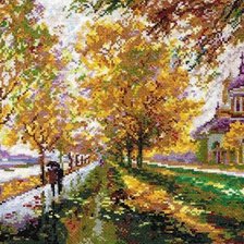 Схема вышивки «осенняя москва»