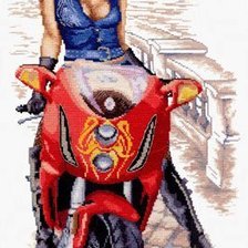 Схема вышивки «байкер»