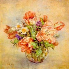 Схема вышивки «цветы»