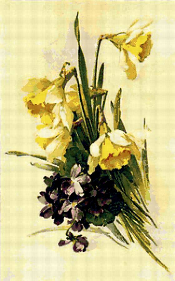 весенний букет - цветы - предпросмотр