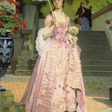 Схема вышивки «дама»