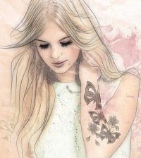 Схема вышивки «Девушка.»