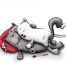 Схема вышивки «Котята»