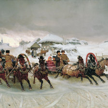 Схема вышивки «масленица Кустидоев»