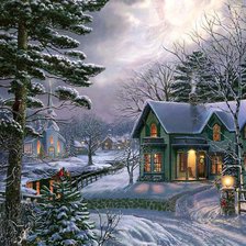 Схема вышивки «зима»