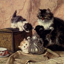 Схема вышивки «кошка»