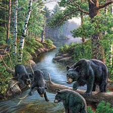 Схема вышивки «мишки»