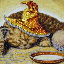 Схема вышивки «кот»