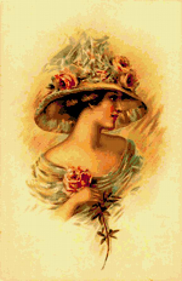 Незнакомка - девушка, цветы - предпросмотр