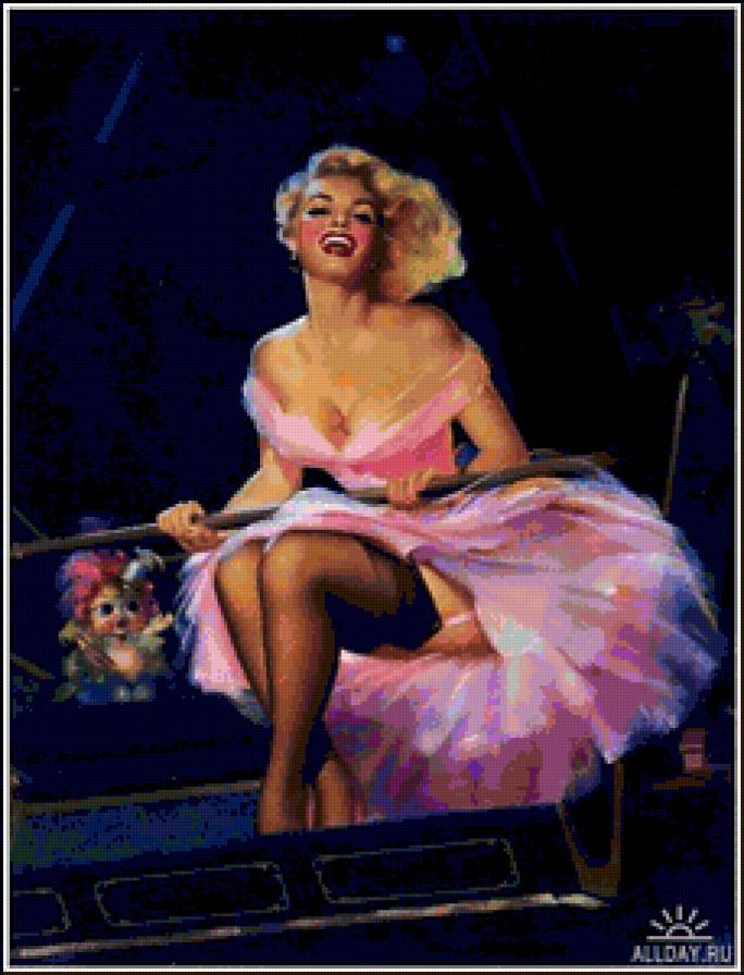 Розовая фантазия - девушки, люди, винтаж - предпросмотр