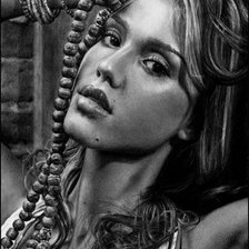 Схема вышивки «джесика альба»