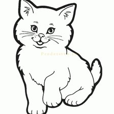 Схема вышивки «кот»