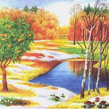 Схема вышивки «пейзаж»