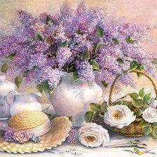 Схема вышивки «Сирень»