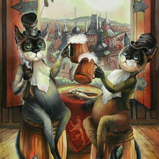 Схема вышивки «Коты художницы Н. Соколовой»