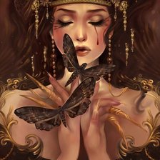 Схема вышивки «Девушка.»