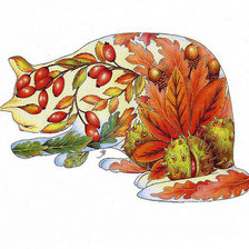 Схема вышивки «кошка»