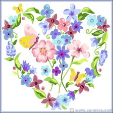 Схема вышивки «сердце»