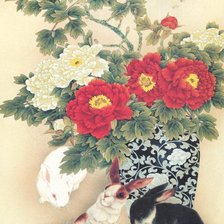 Схема вышивки «кролики 6»